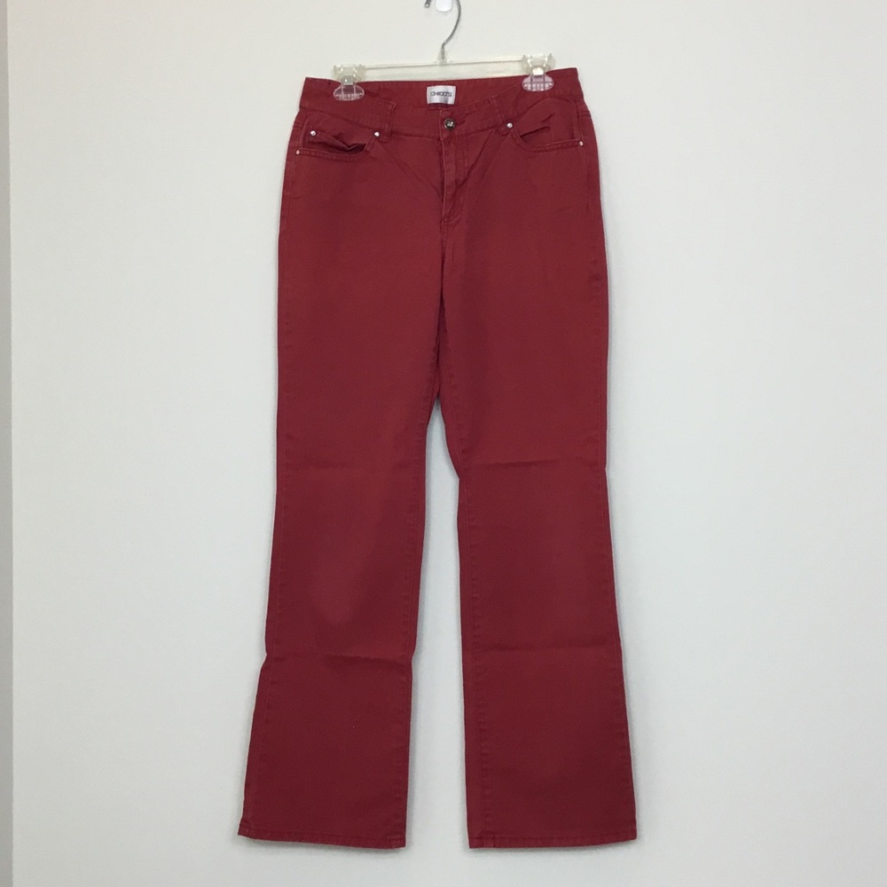 🟢 3 for $10 Chico's Red Jeans size 0.5 /6